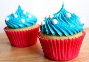 Cyan Mint Cupcakes